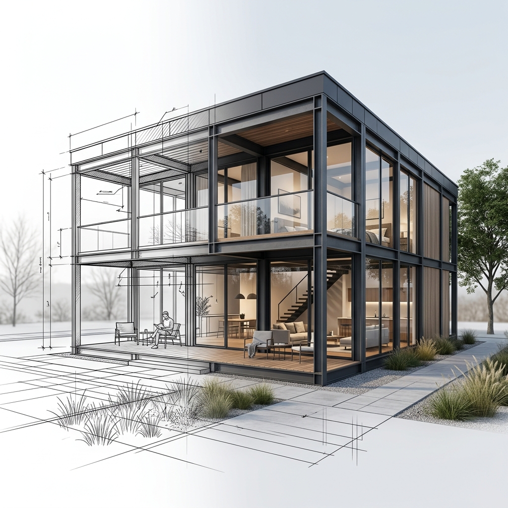 Modern prefabrik bina